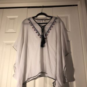 Plus 1x Tunic/ poncho style sheer top